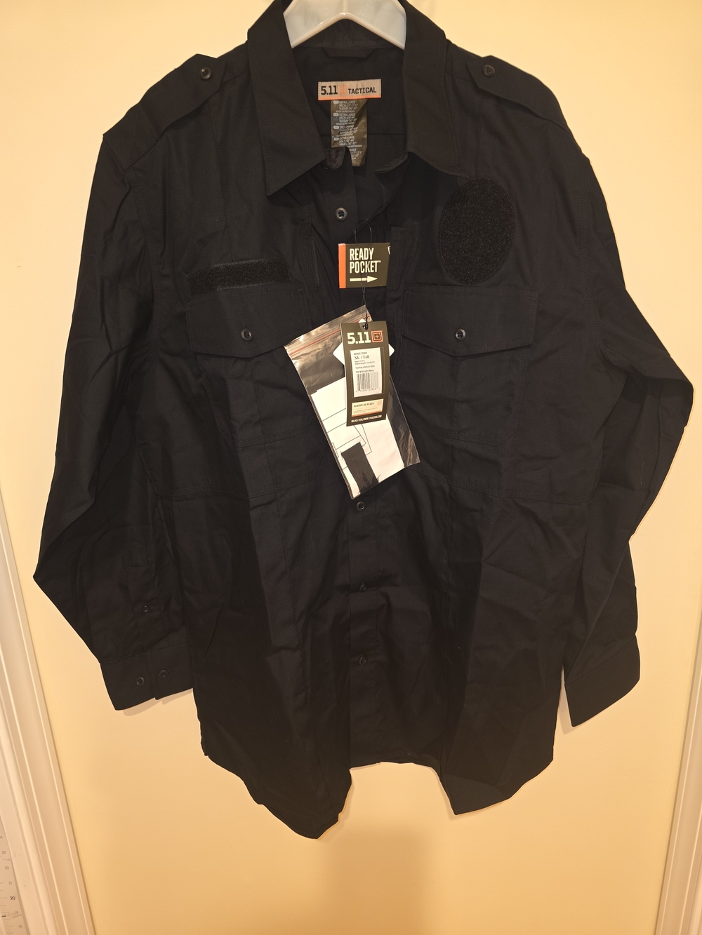 5.11 Tactical Navy Blue Long-Sleeve Field Shirt with Epaulets